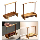 Maxbell Dried Fruit Bowl Tray Snack Candy Nuts Baskets Stand Tableware Round Handle