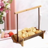 Maxbell Dried Fruit Bowl Tray Snack Candy Nuts Baskets Stand Tableware Round Handle