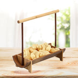 Maxbell Dried Fruit Bowl Tray Snack Candy Nuts Baskets Stand Tableware Round Handle