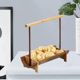 Maxbell Dried Fruit Bowl Tray Snack Candy Nuts Baskets Stand Tableware Round Handle