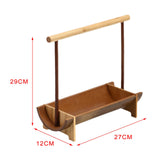 Maxbell Dried Fruit Bowl Tray Snack Candy Nuts Baskets Stand Tableware Round Handle