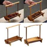 Maxbell Dried Fruit Bowl Tray Snack Candy Nuts Baskets Stand Tableware Round Handle