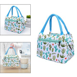 Maxbell Portable Lunch Bag Student Lunch Box Picnic Case Storage Bag Cactus