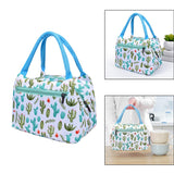 Maxbell Portable Lunch Bag Student Lunch Box Picnic Case Storage Bag Cactus