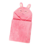 Maxbell Cute Baby Kid's Hooded Bathrobe Toddler Boy Girls Bath Towel Rabbit Pink