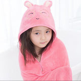 Maxbell Cute Baby Kid's Hooded Bathrobe Toddler Boy Girls Bath Towel Rabbit Pink