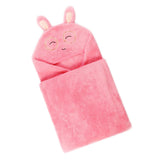 Maxbell Cute Baby Kid's Hooded Bathrobe Toddler Boy Girls Bath Towel Rabbit Pink