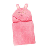 Maxbell Cute Baby Kid's Hooded Bathrobe Toddler Boy Girls Bath Towel Rabbit Pink