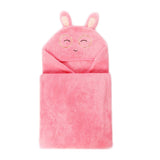 Maxbell Cute Baby Kid's Hooded Bathrobe Toddler Boy Girls Bath Towel Rabbit Pink