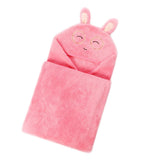 Maxbell Cute Baby Kid's Hooded Bathrobe Toddler Boy Girls Bath Towel Rabbit Pink