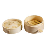 Maxbell Kitchen Bamboo Steamer Basket Food Steamer for Dim Sum Dumpling 9cm