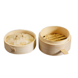 Maxbell Kitchen Bamboo Steamer Basket Food Steamer for Dim Sum Dumpling 9cm