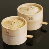 Maxbell Kitchen Bamboo Steamer Basket Food Steamer for Dim Sum Dumpling 9cm