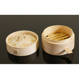 Maxbell Kitchen Bamboo Steamer Basket Food Steamer for Dim Sum Dumpling 9cm