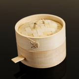 Maxbell Kitchen Bamboo Steamer Basket Food Steamer for Dim Sum Dumpling 9cm