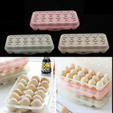 Maxbell 18 Eggs Holder for Refrigerator Fridge Home Light Pink