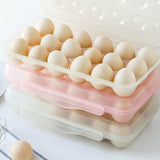 Maxbell 18 Eggs Holder for Refrigerator Fridge Home Light Pink