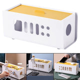 Maxbell Cable Management Box Cord Hider Box to Hide Cords for Home Office TV Cables White Yellow