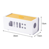 Maxbell Cable Management Box Cord Hider Box to Hide Cords for Home Office TV Cables White Yellow