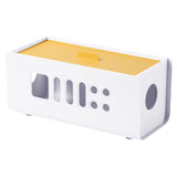 Maxbell Cable Management Box Cord Hider Box to Hide Cords for Home Office TV Cables White Yellow