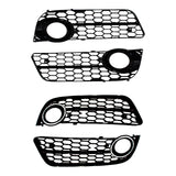 Maxbell Bumper Fog Light Grille Cover Fit for Audi A5 2008-11 Auto Parts Chrome Trim