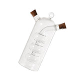 Maxbell 2-Outlet Glass Olive Oil Jar Vinegar Bottle Kitchen Sauce D1 Wooden Stopper