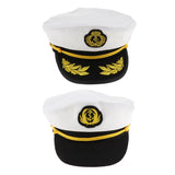 Maxbell Adult Captain Yacht Hat Cotton Sailor Hat Cosplay Party Cap Costumes 01