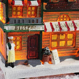 Maxbell 12cm Tall Christmas LED Light Winter Village Miniature House Style_C