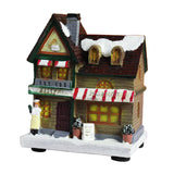 Maxbell 12cm Tall Christmas LED Light Winter Village Miniature House Style_C