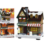 Maxbell 12cm Tall Christmas LED Light Winter Village Miniature House Style_C