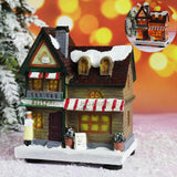 Maxbell 12cm Tall Christmas LED Light Winter Village Miniature House Style_C