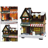 Maxbell 12cm Tall Christmas LED Light Winter Village Miniature House Style_C