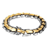 Maxbell Gothic Punk Bracelet Titanium Steel Dragon Scale Bangle Multicolor 7.48 inch