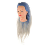 Maxbell Salon Cosmetology Hairdressing Practice Training Head Mannequin Blue+Grey