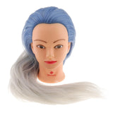 Maxbell Salon Cosmetology Hairdressing Practice Training Head Mannequin Blue+Grey