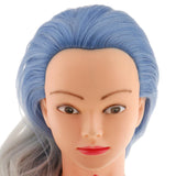 Maxbell Salon Cosmetology Hairdressing Practice Training Head Mannequin Blue+Grey