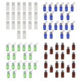 Maxbell 20Pcs Plastic Refillable Empty Bottles Travel Containers with Flip Cap Clear