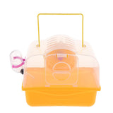 Maxbell Portable Carrier Hamster Carry Case Cage with Water Bottle Outdoor orange