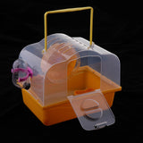 Maxbell Portable Carrier Hamster Carry Case Cage with Water Bottle Outdoor orange