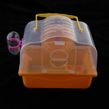 Maxbell Portable Carrier Hamster Carry Case Cage with Water Bottle Outdoor orange