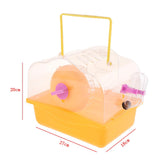 Maxbell Portable Carrier Hamster Carry Case Cage with Water Bottle Outdoor orange