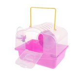 Maxbell Portable Carrier Hamster Carry Case Cage with Water Bottle Outdoor pink