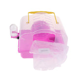 Maxbell Portable Carrier Hamster Carry Case Cage with Water Bottle Outdoor pink