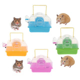 Maxbell Portable Carrier Hamster Carry Case Cage with Water Bottle Outdoor pink