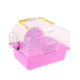 Maxbell Portable Carrier Hamster Carry Case Cage with Water Bottle Outdoor pink