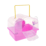 Maxbell Portable Carrier Hamster Carry Case Cage with Water Bottle Outdoor pink