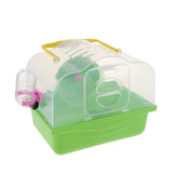 Maxbell Portable Carrier Hamster Carry Case Cage with Water Bottle Outdoor green