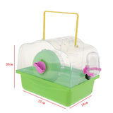 Maxbell Portable Carrier Hamster Carry Case Cage with Water Bottle Outdoor green