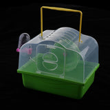 Maxbell Portable Carrier Hamster Carry Case Cage with Water Bottle Outdoor green