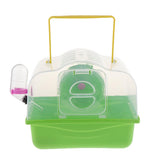 Maxbell Portable Carrier Hamster Carry Case Cage with Water Bottle Outdoor green